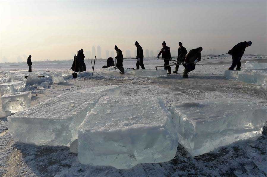 哈爾(er)濱冬季采冰 采(cǎi)冰工具